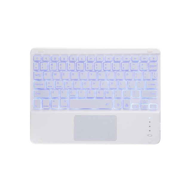 Teclado Bluetooth Retroiluminado Colorido De 10 Pulgadas Teclado Inalámbrico De Control Táctil Teclado Para Universal Yuarrent EL013769-02