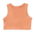 thumbnail image 3 of CCRFTGI Tank Tops for Children Girls 7-8 Dance Ribbed Casual Seamless Sports Bra Fashion Racerback Crop Top Saffron 1-2 Years, 3 of 4