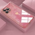 thumbnail image 2 of Funda de mármol de corazón de amor de lujo para iPhone, 11, 12, 13 Pro Max, X, XS, XR Max, 7, 8 Plus, SE 2020, fundas galvanizadas Fivean unisex, 2 of 2