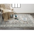 thumbnail image 2 of Feizy Bellini Transitional Medallion, Gray/Brown/Blue, 9'2" x 12'4" Area Rug Easy Care Stain Resistant Fade Resistant Bohemian & Eclectic Moroccan Design Carpet for Living Dining Bed Room, 2 of 7