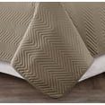 thumbnail image 3 of Harper Lane Trista Chevron Stitch 3-piece Quilt Set Taupe King, 3 of 3