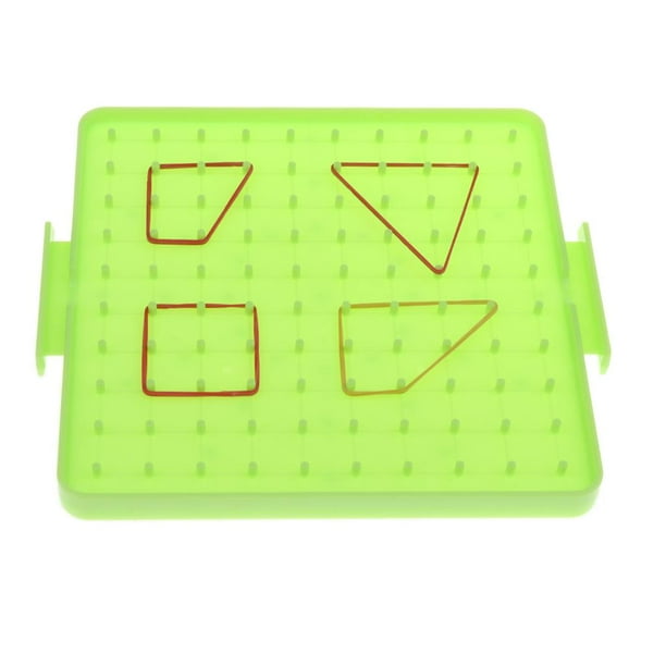Construcción de Placas de Uñas de Plástico Geométricas (Triángulo + Cuadrado + Rectángulo + + + ) Juguete Yotijar Placa de tabla de uñas de matemáticas