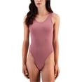 thumbnail image 1 of Hippie Rose Womens Ribbed Body Romper Jumpsuit, Purple, Large, 1 of 1