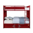 thumbnail image 2 of Acme Furniture Cargo Collection Full Over Full Bunk Bed, Red, 2 of 6