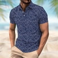 thumbnail image 2 of Xcmzpl Golf Shirts for Men Moisture Wicking Hawaiian Shirts Boho Floral Print Short Sleeve T Shirts Lightweight Summer Beach Tops, 2 of 6