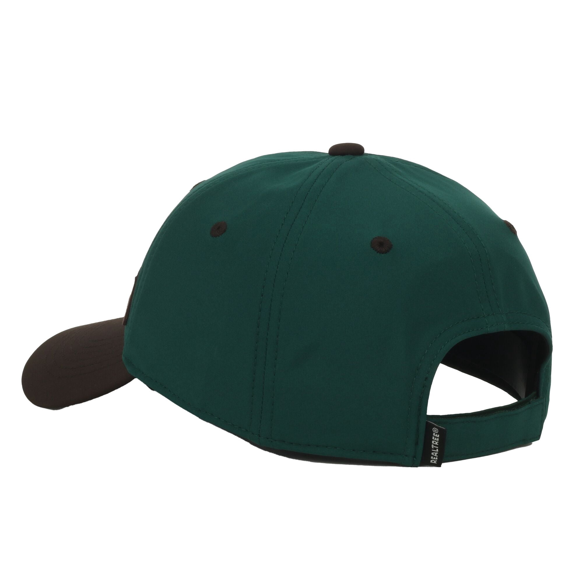 Realtree Unstructured 6-Panel Dad Hat – Debossed Suede Patch Logo Cap, Dark Green, One Size
