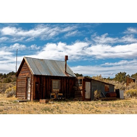 LAMINATED POSTER Ghost Town Desert Ione Nevada Leave Usa Blue Sky Poster Print 24 x