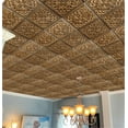 thumbnail image 3 of Dundee Deco's Rustic Antique Gold Patchwork Glue Up Ceiling Panels, 2 ft. X 2 ft. (4 sq ft.) each, Pack of 25, 3 of 5