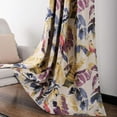 thumbnail image 2 of VOGOL Blackout Heavyweight Curtains for Sliding Door, Purple Macaw & Plant Print Window Treatment Drapes for Bedroom Decor, 2 Panels, 52 x 84, Grommet, 2 of 7