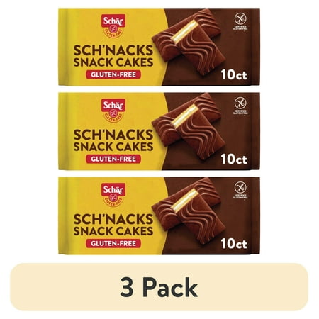 (3 pack) Schar - Gluten Free Sch'nacks, Shelf Stable Cream Filled Snack Cakes - 10 Pack