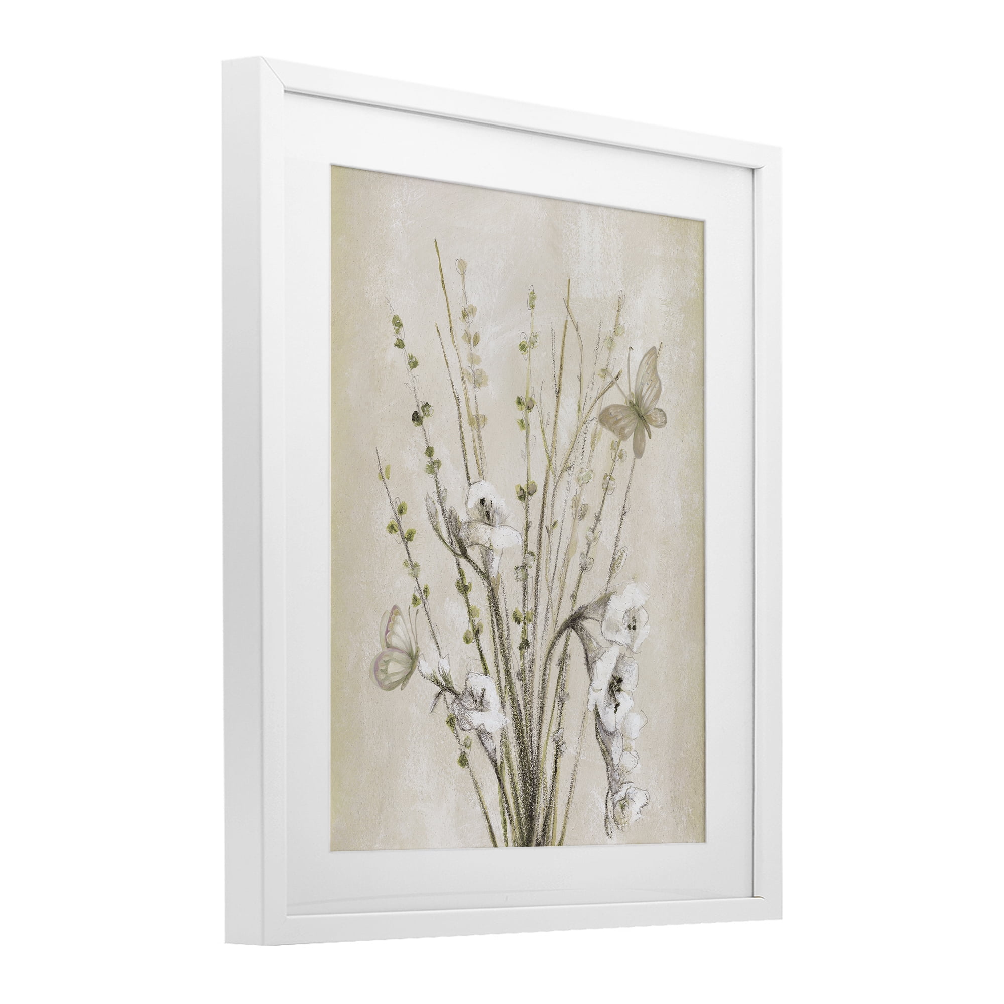 Stupell Industries Fresia & Date Branch White Framed Print Under Glass, design by Lanie Loreth