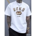 thumbnail image 2 of 【New Arrival】Vintage Camo Varsity Rhino Outline Graphic T-Shirt, Unisex Cotton Crew Neck 90s Hip Hop Streetwear Casual Tee, Retro Urban Style Gift, 2 of 5