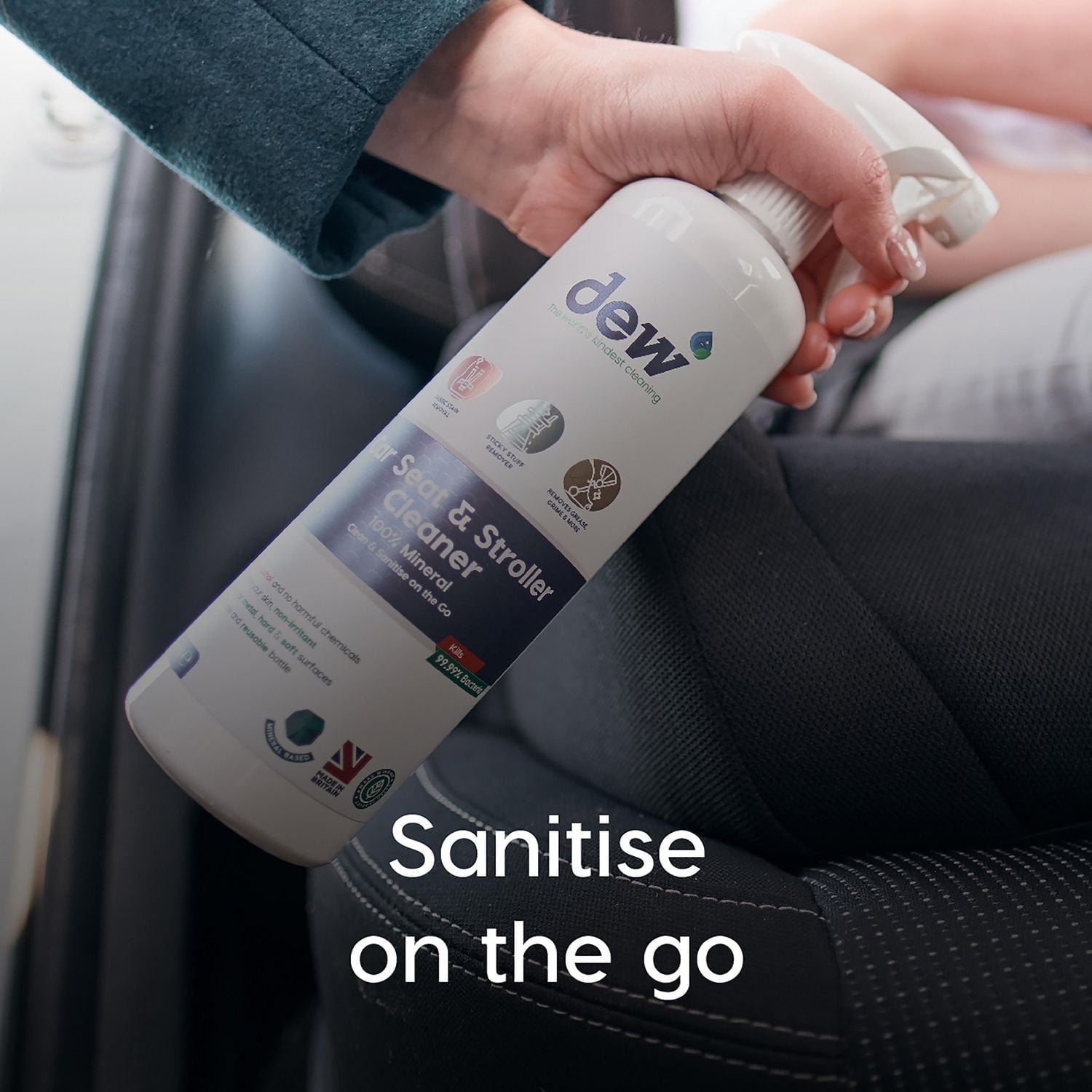 Nettoyant pour sièges de voiture et poussettes