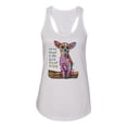 thumbnail image 4 of Dean Russo In My Mind Dog Lover Ladies Racerback Tank Top, White, X-Large, 4 of 6