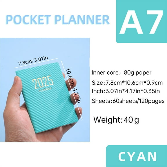 Guoxxzi Home Essentials for New Home, A7 Mini Notebook Organizer Planner Daily Planner Notebook Travel Diary