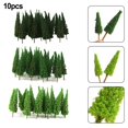 thumbnail image 4 of Lefu 10 Pcs Arbres de Pin Modèles 65mm 3 Verts Différents - Adaptés pour Jauge N / OO, 4 of 5