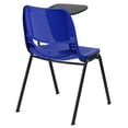 thumbnail image 4 of Flash Furniture Blue Ergonomic Shell Chair with Left Handed Flip-Up Tablet Arm, 4 of 6