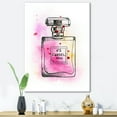 thumbnail image 2 of Designart ' Perfume Chanel Five Pink Strokes ' French Country Canvas Wall Art Print, 2 of 4