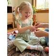 thumbnail image 5 of Loicainy Toddler Baby Girls 2Pcs Summer Outfits 12 18 24 Months 2T 3T 4T 5T Flying Sleeve Square Neck Solid Color Smocked Vest Tops and Elastic Waist Pants Clothes Set, 5 of 9