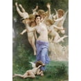 thumbnail image 2 of Bouguereau, William-Adolphe 24x32 Black Ornate Wood Framed with Double Matting Museum Art Print Titled - The Wasps Nest, 1892, 2 of 4