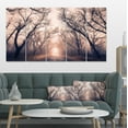 thumbnail image 1 of Road Through Mystical Dark Forest - Landscape Photography Canvas Print, 1 of 3