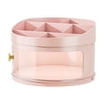 thumbnail image 1 of Caja de cosméticos con cajón de gran apertura, estuche de escritorio para cosméticos, cosméticos visibles pequeño y rosa, 1 of 9