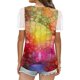 thumbnail image 2 of Gibobby Blusa Casual de Mujer Top manga corta con cuello en V encaje informal con estampado moda para mujer(Amarillo,XL), 2 of 4