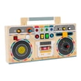 thumbnail image 3 of Tablero de actividades para niños, tablero sensorial de radio de madera con luz LED, música y sonido para el aprendizaje en vacaciones., 3 of 8