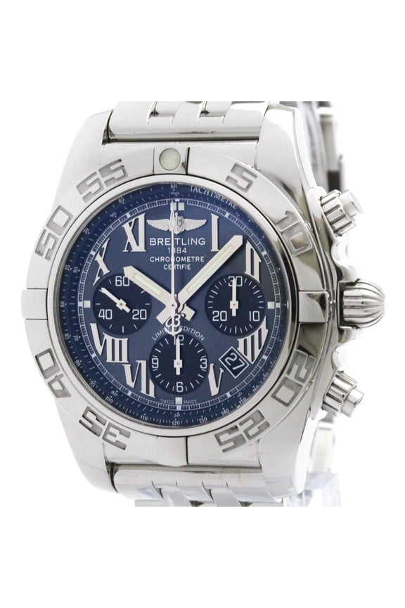 Pre-Owned BREITLING Chronomat 44 Japan LTD MOP Steel Mens Watch AB0111 Polished