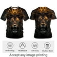 thumbnail image 2 of Rebaike Men's Lion Graphic T-Shirt King of the Jungle Design for Leo Zodiac & Animal Lovers, 2 of 7