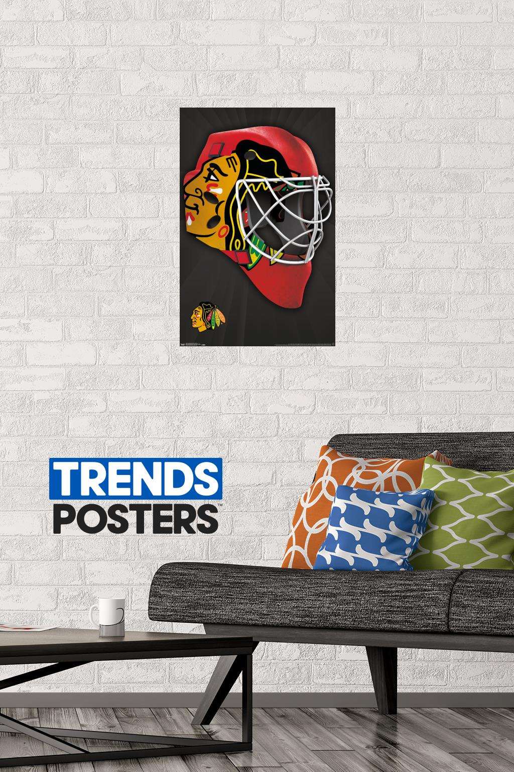 NHL Chicago Blackhawks - Mask 16 Wall Poster, 14.725" x 22.375"