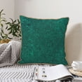 thumbnail image 6 of Fotbe Teal Marble Pattern Velvet Decorative Throw Pillow Covers with Elegant Piping, Soft Plush Cushion Cover for Sofa, Bed, Car, Office-20"x20", 6 of 8