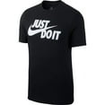 thumbnail image 2 of Nike Men's T-Shirt Sportswear "Just Do It" Short Sleeve Crew Neck Athletic Shirt, Red / Black, L, 2 of 5