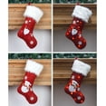 thumbnail image 3 of 1 Paquete de bolsa de regalo de calcetines navideños ANGGREK bordados estilo alce iluminados 47x29 cm, 3 of 8