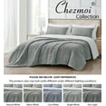 thumbnail image 4 of Chezmoi Collection Wynne 3-Piece Honeycomb Double Sided Sherpa Comforter Set Full, Reversible Gray White Sherpa Bedding Set Full Size, 4 of 8