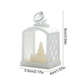thumbnail image 3 of Vintage Decorative Hanging Candle Lantern with LED Flickering Flameless Candle Outdoor Indoor Hanging Lanterns Decorative Lanterns Battery Powered LED Candle Timer Candle, 3 of 6