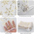 thumbnail image 4 of 100pcs Snowflake Organza Bags Christmas 4x6 inch, White Drawstring Mesh Gift Pouches for Jewelry Candy Party Favor, 4 of 7