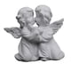 thumbnail image 1 of Figura de ángel de resina, estatua de jardín tallada, decoración de escritorio para tu familia Beso a la izquierda, 1 of 9
