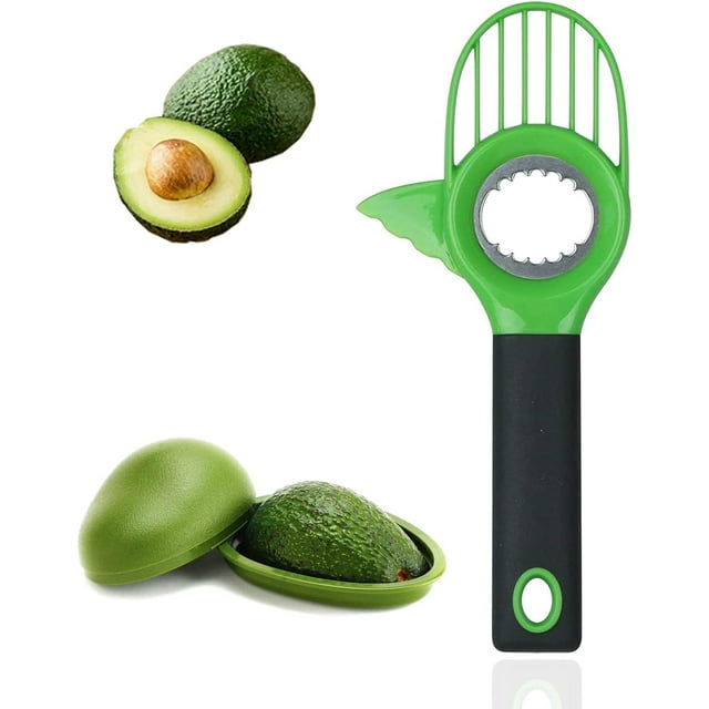 TORUBIA 3 in 1 Avocado Slicer, Avocado Tool for Fruit and Vegetables Avocado Saver with Grip Handle Avocado Keeper Cutter Multifunctional Avocado Knife Works as Pitter and Cutter Suitable for Fruit