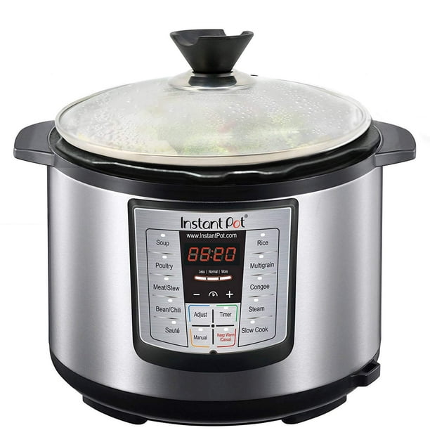 9 inch Tempered Glass Lid Accessory for Instant Pot 5 and 6 Quart Pressure Cooker Universal Pan Pot Clear Cookware Lid Cover with Spoon Rest Holder