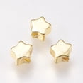 thumbnail image 1 of Brass Beads Star Golden 4x4x2.5mm Hole: 1mm, 1 of 2