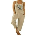 thumbnail image 1 of MesaSe Femmes Casual Salopette en Vrac Coton Lin Baggy Jambe Large Rompers Floral Imprimé une Seule Pièce Combinaison Plus la Taille, 1 of 5