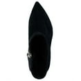 thumbnail image 3 of BELLA VITA Womens Black Ruched Cushioned Danielle Pointed Toe Stiletto Zip-Up Leather Booties 9.5 M, 3 of 4