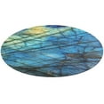 thumbnail image 5 of Royal Blue Labradorite Round Carpet Circle Rug Outdoor Patio Area Rug Washable Large Area Rugs Hallway Room Decor Fitness Mats, 5 of 8