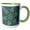 Green/White, variant on 3drose, Abstract Blue, Purple, and Green Flower Star, 11oz Mug