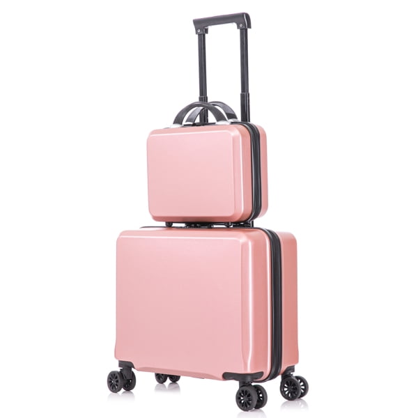 2 Piece Travel Luggage Set Hard shell Suitcase with Spinner Wheels 18