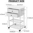 thumbnail image 4 of AOBAIWO Christmas Wrapping Paper Organizer Storage Cart, Heavy-Duty Gift Wrapping Organizer Storage with 2 Fabric  for Ribbons, Gift Bags, Crafts, 4 of 9