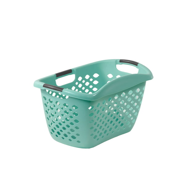 Home Logic 1.8 Bushel Hip Grip Plastic Laundry Basket, Mint - Walmart.com