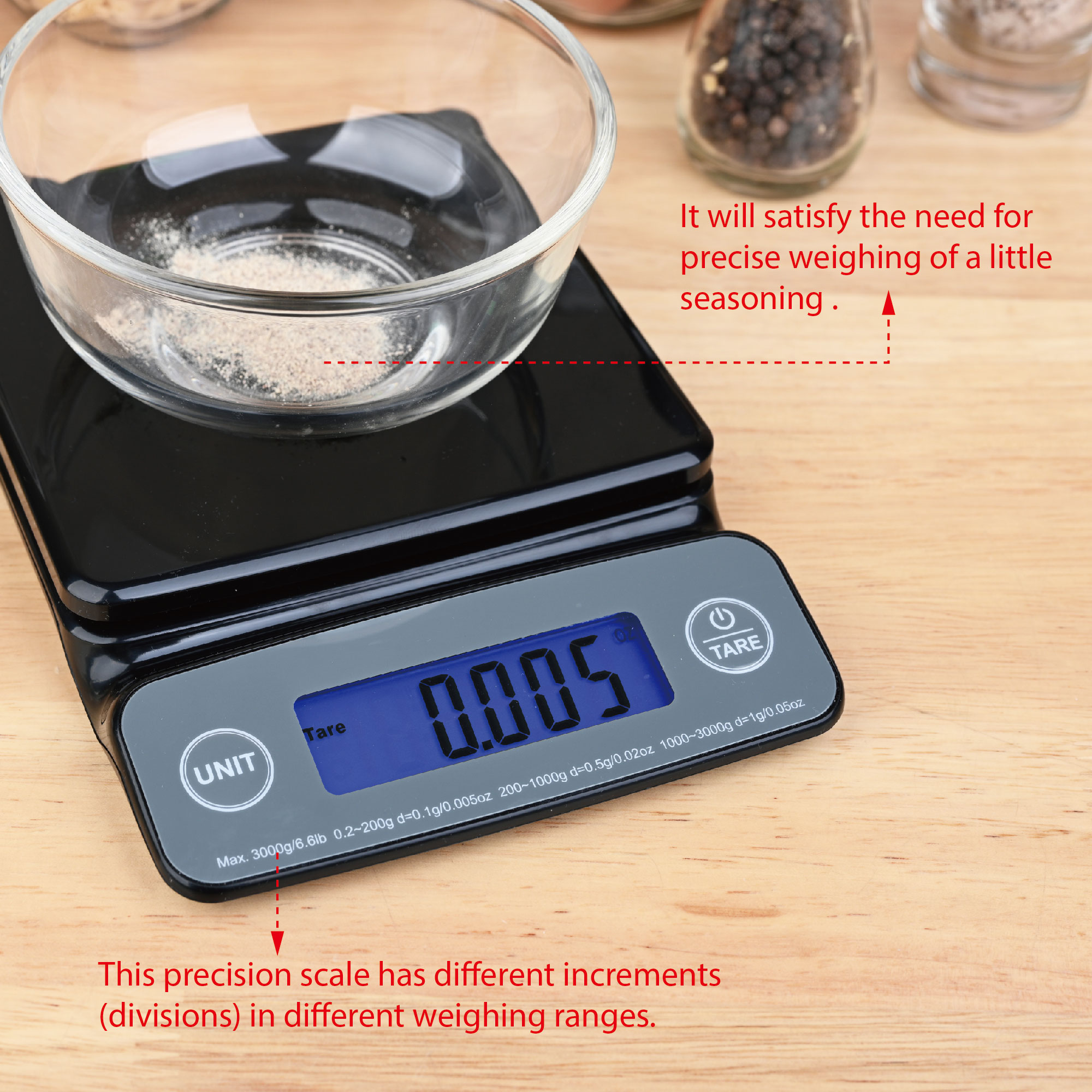Mainstays 6-Pound Digital Kitchen Scale with Backlight photo 5