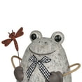 thumbnail image 4 of Alpine Corporation Stone Finish Frog with Metal Dragonfly Statuary, 4 of 13